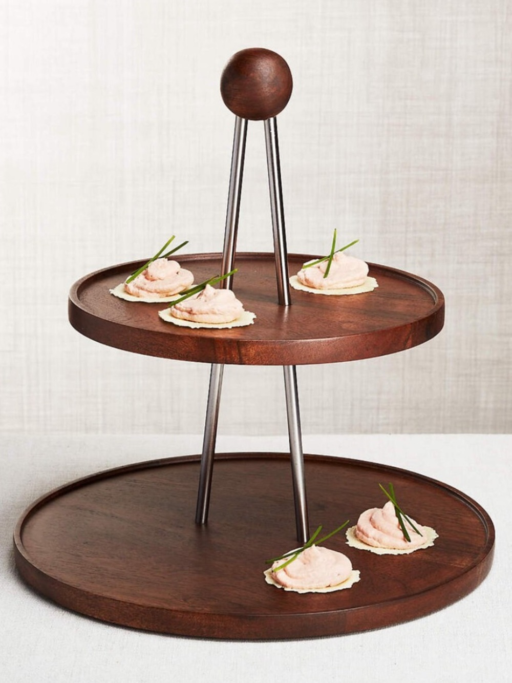 Crate and Barrel Tier Server - Dark Brown.
